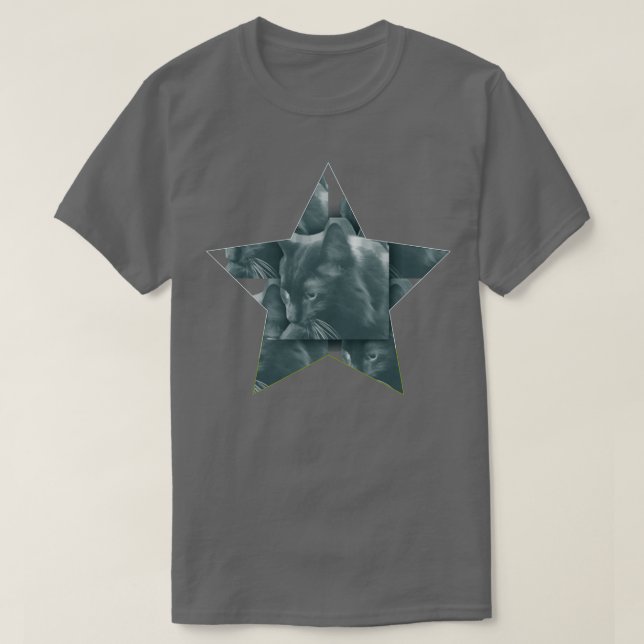 Die Katze ist der einzige Stern T-Shirt (Design vorne)