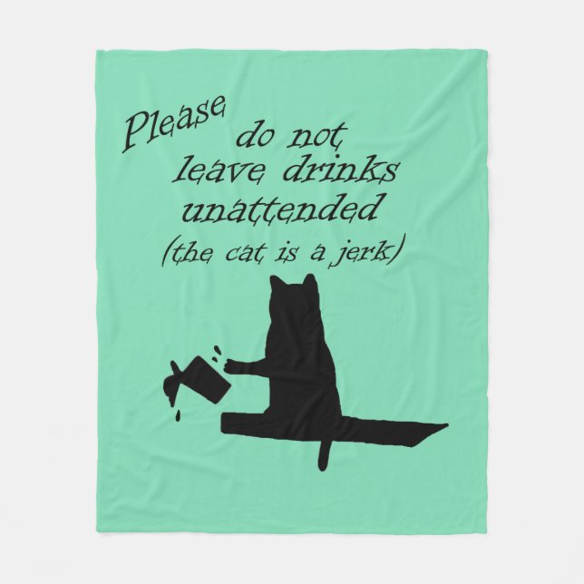 Die Katze ist ein Jerk Fleecedecke (Vorderseite)