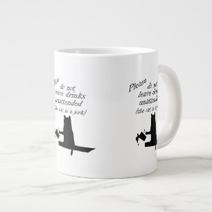 Die Katze ist ein Junge Jumbo-Tasse