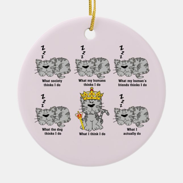 Die Katze Keramik Ornament (Vorne)