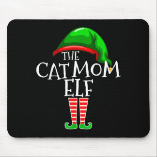 Die Katze Mom Elf Gruppe Matching Familie Weihnach Mousepad