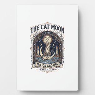 Die Katze Mond Katze Tarot Karte Major Arcana Vint Fotoplatte
