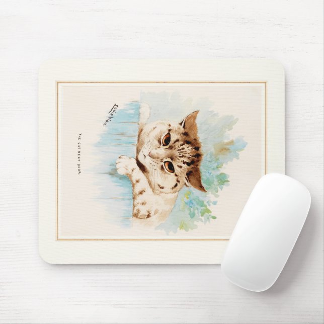 Die Katze nebenan von Louis Wain Mousepad (Mit Mouse)