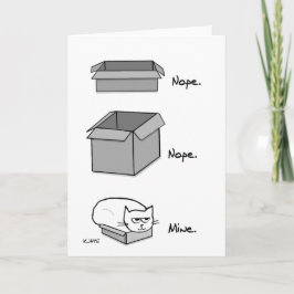 Die Katze passt komplett in diese Box - Funny Cat Karte