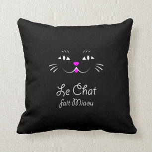 Die Katze sagt Meow! Lustige französische Kissen