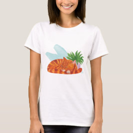 Die Katze schläft ... Die Katze tut so, als würde T-Shirt