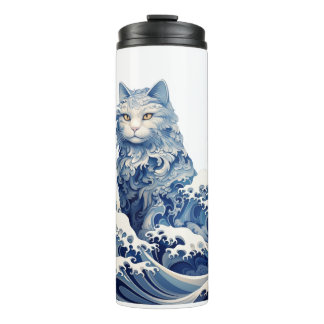 Die Katze schwindet von Kanagawa Thermosbecher