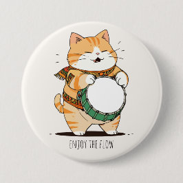 Die Katze spielt das Trost Button