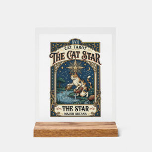 Die Katze Stern Katze Tarot Karte Major Arcana Vin Acrylschild