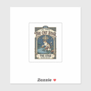 Die Katze Stern Katze Tarot Karte Major Arcana Vin Aufkleber