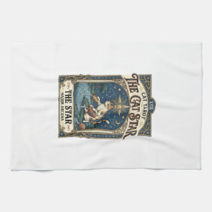 Die Katze Stern Katze Tarot Karte Major Arcana Vin Geschirrtuch