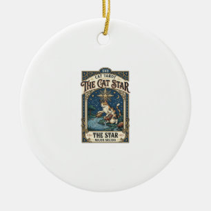 Die Katze Stern Katze Tarot Karte Major Arcana Vin Keramik Ornament