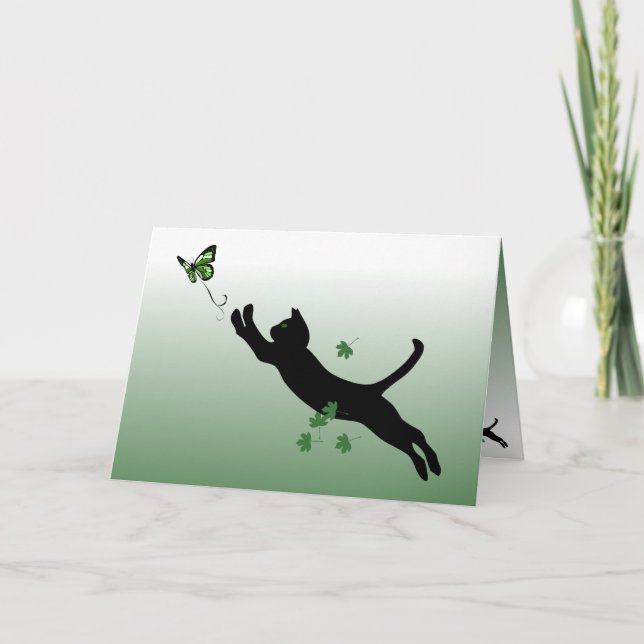Die Katze u. der Schmetterling Karte (Vorderseite)