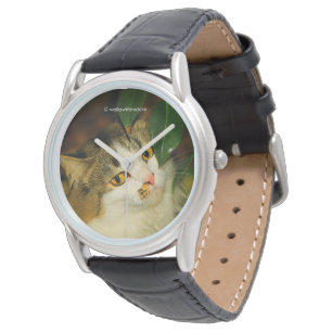 Die Katze und die Kamelie Armbanduhr