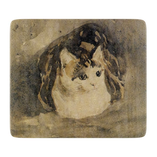 Die Katze (von Gwen John) Schneidebrett (Vorderseite)