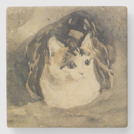 Die Katze (von Gwen John) Steinuntersetzer