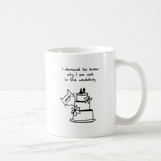 Die Katze zerschmettert die Hochzeit - lustige Tasse (Rechts)