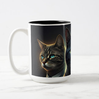 DIE KATZE ZWEIFARBIGE TASSE