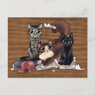 Die Katzen des Schriftstellers Postkarte