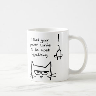 Die Katzen-Liebe-Power-Schnüre - lustige Kaffeetasse