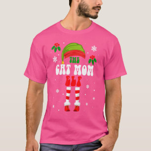 Die Katzen-Mama-Elf-Weihnachts-Familie-Passende Xm T-Shirt