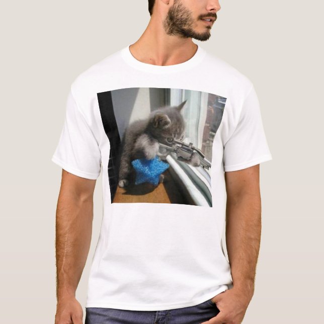 Die Katzen-Scharfschütze T-Shirt (Vorderseite)