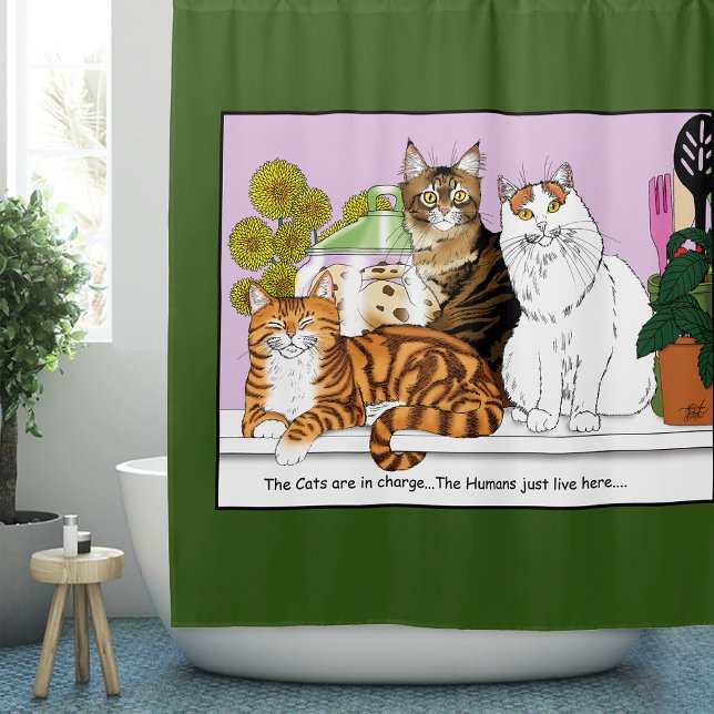 Die Katzen sind verantwortlich Duschvorhang (Von Creator hochgeladen)