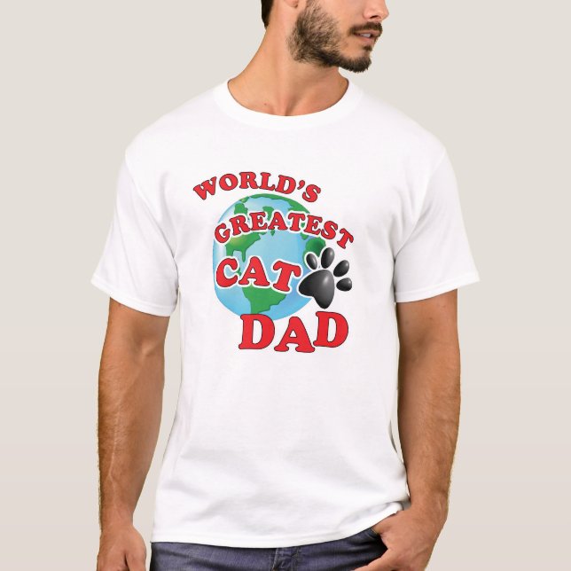 Die Katzen-Tatzen-Vater der Welt bestster T-Shirt (Vorderseite)