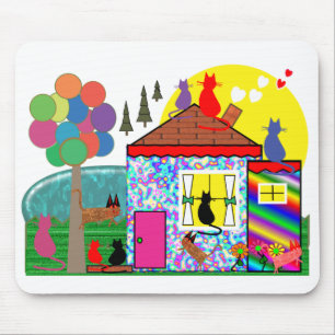 Die Katzen übernehmen das Haus mousepad