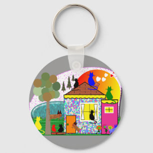 Die Katzen übernehmen das Haus Schlüsselanhänger