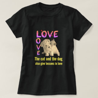 Die Katzen- und Hundeschule in der Liebe T-Shirt