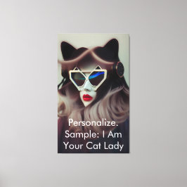 Die Katzenlady (Anpassbar) Leinwanddruck