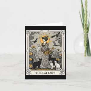 Die Katzenlady Tarotkarte Vintage Gothic Frauen Ka Karte