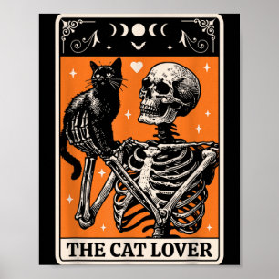 Die Katzenliebhaber-Tarotkarte - Schwarze Katze un Poster