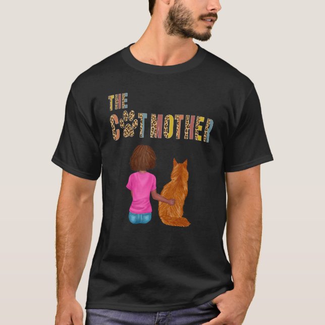 Die Katzenmutter Maine Coon Katze     Mutter Katze T-Shirt (Vorderseite)