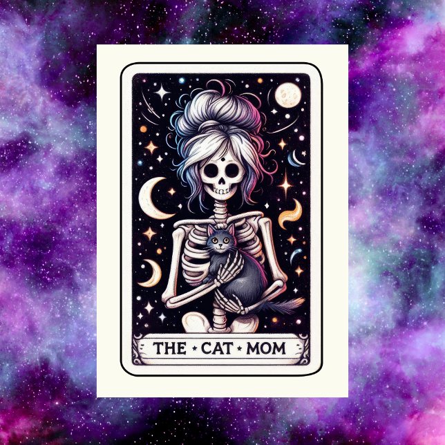 Die Katzenmutter-Tarotkarte Muttertags-Skelett Karte (The Cat Mom Tarot Card Mother's Day Skeleton
)