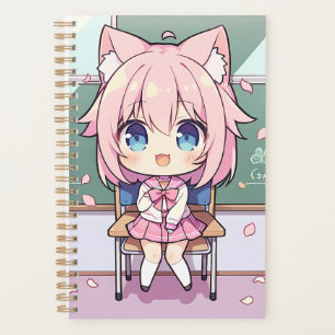 Die kawaii neko in ihrem Traumklasseplaner Planer