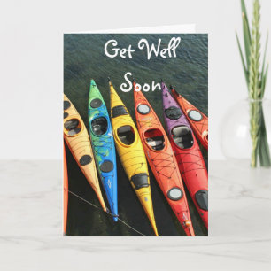 Die Kayaks Are Waiting!  Get Well Card Karte