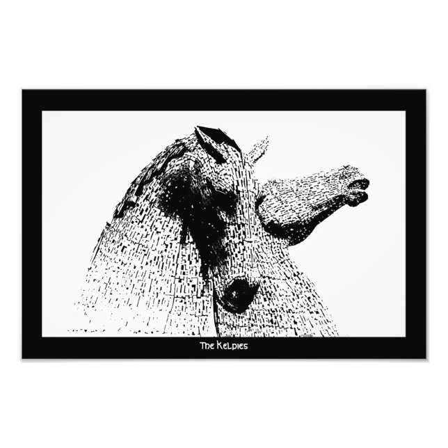 Die Kelpien in der Silhouette, Falkirk, Schottland Fotodruck (Vorne)