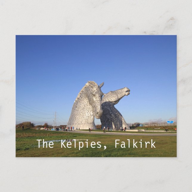Die Kelpies, Falkirk, Postkarte (Vorderseite)
