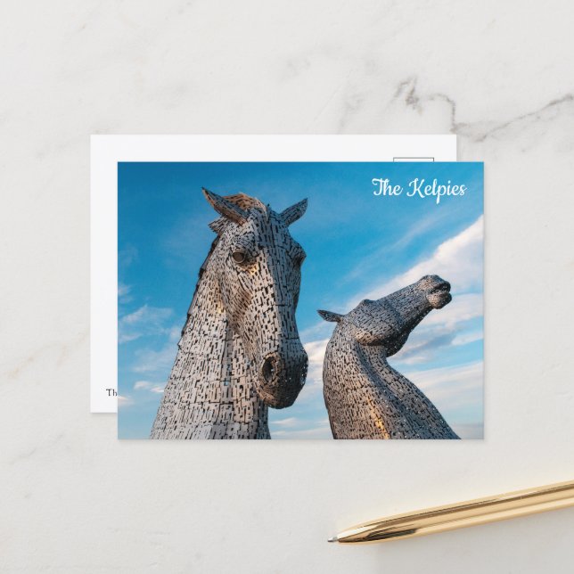 Die Kelpies Feiertagspostkarte (Vorderseite/Rückseite Beispiel)