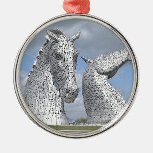 die Kelpies, Schneckenpark, Falkirk, Schottland Silbernes Ornament