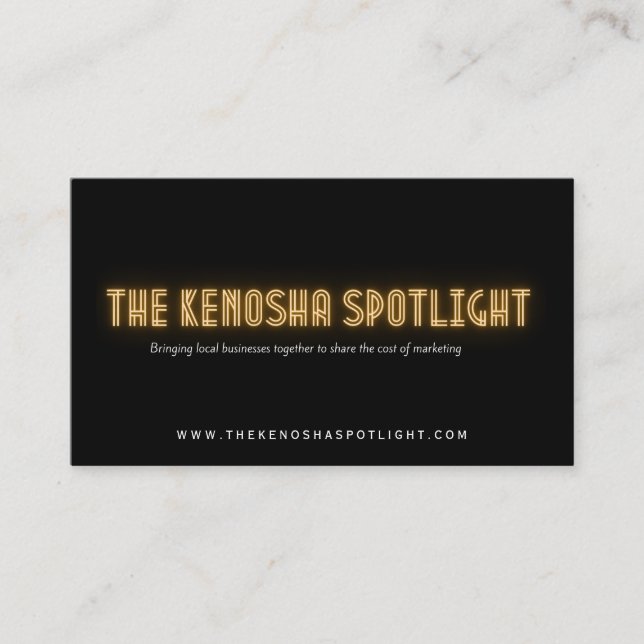 Die Kenosha Spotlight Business Card Visitenkarte (Vorderseite)