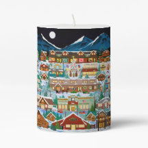 Die Kerze des Weihnachtsdorfes