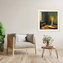 Die Kerze - überzogene Canvas drucken