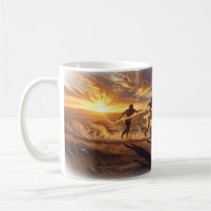 Die Kette Feurige Verbindung Laufende Figuren Tass Kaffeetasse