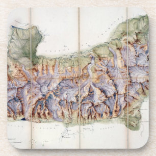 Die Kette von Mont Blanc, von einer tatsächlichen Getränkeuntersetzer