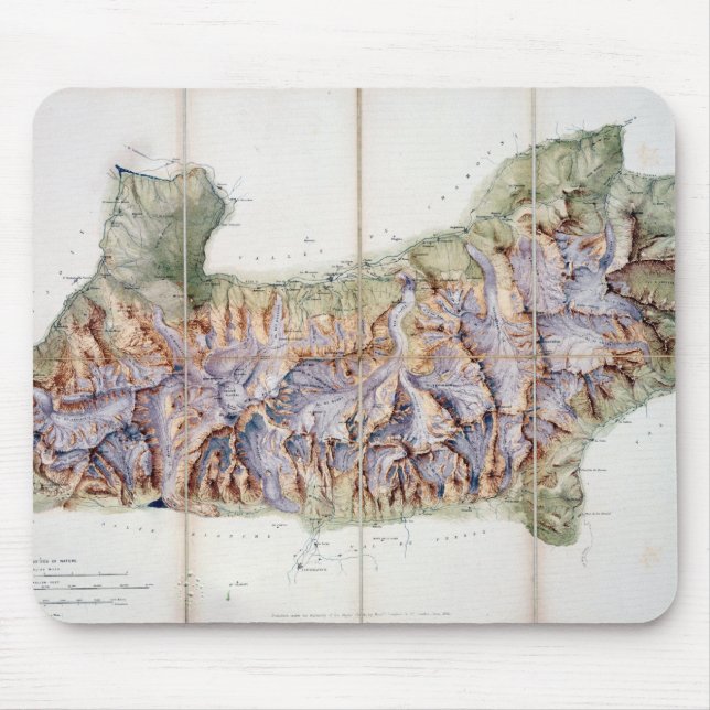 Die Kette von Mont Blanc, von einer tatsächlichen Mousepad (Vorne)