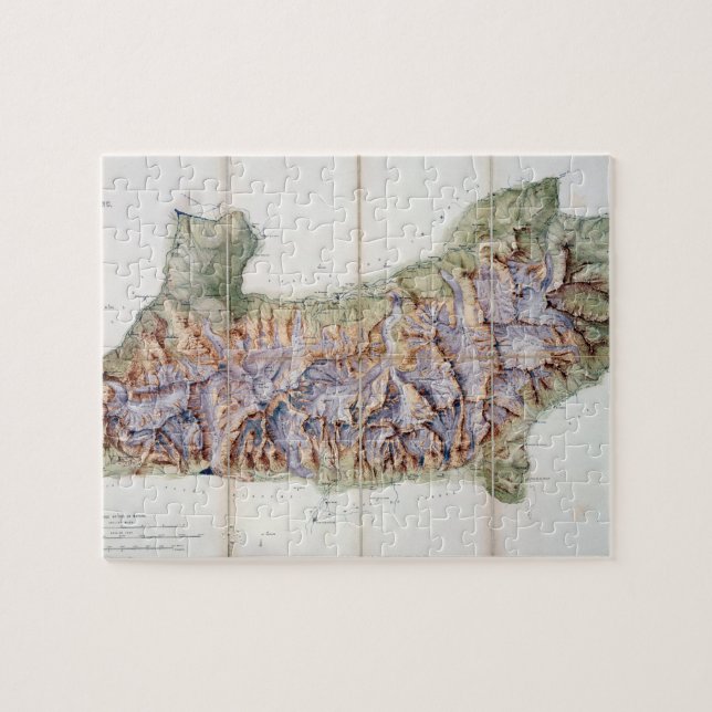 Die Kette von Mont Blanc, von einer tatsächlichen Puzzle (Horizontal)