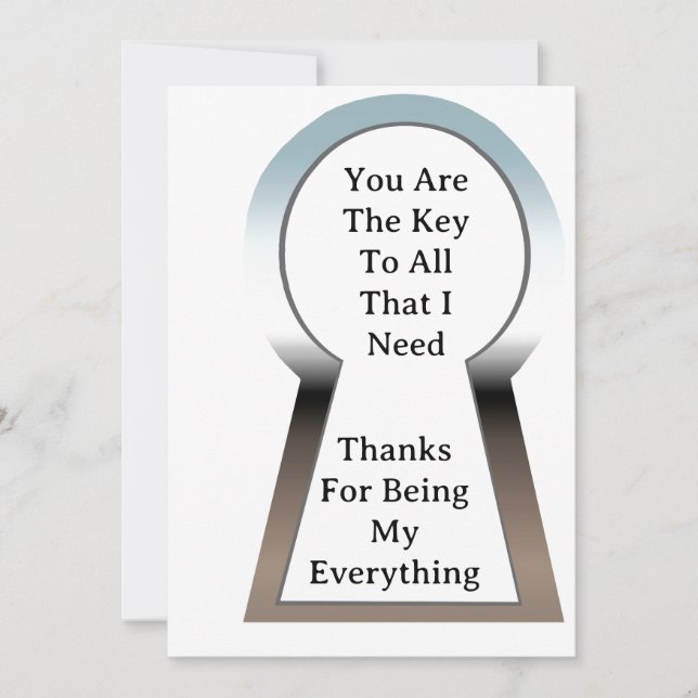 Die Key Anniversary Karte (Vorderseite)